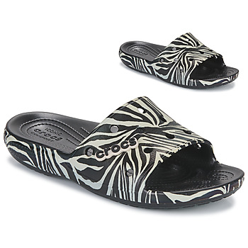 Schoenen Dames Sandalen / Open schoenen Crocs CLASSIC SLIDE Zwart / Zebra