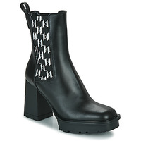 Schoenen Dames Enkellaarzen Karl Lagerfeld VOYAGE VI Monogram Gore Boot Zwart