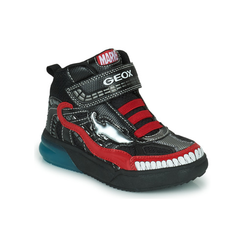 Schoenen Jongens Hoge sneakers Geox J GRAYJAY BOY D Zwart / Rood