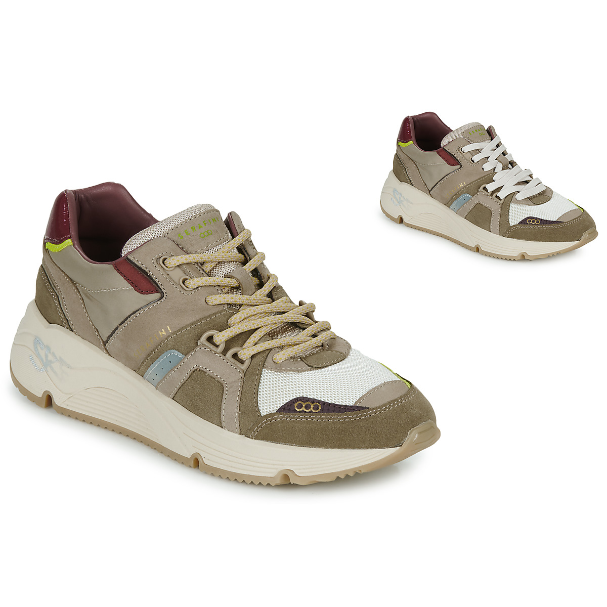 Schoenen Heren Lage sneakers Serafini TOKYO Beige / Bordeaux