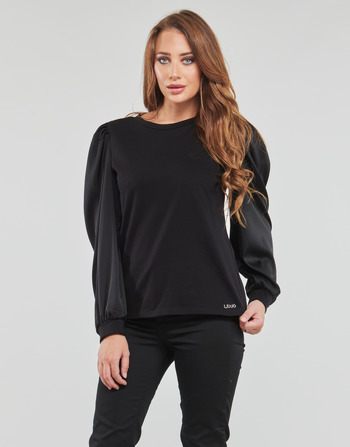 Textiel Dames T-shirts met lange mouwen Liu Jo WF2388 Zwart