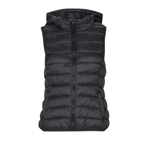 Textiel Dames Dons gevoerde jassen Only ONLNEWTAHOE HOOD WAISTCOAT OTW NOOS Zwart