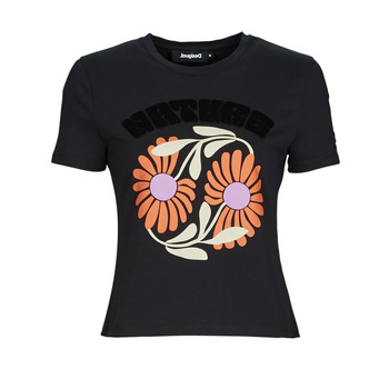 Textiel Dames T-shirts korte mouwen Desigual ELDA Zwart