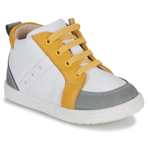 Schoenen Kinderen Hoge sneakers Little Mary CAMILLE Wit / Saffraan