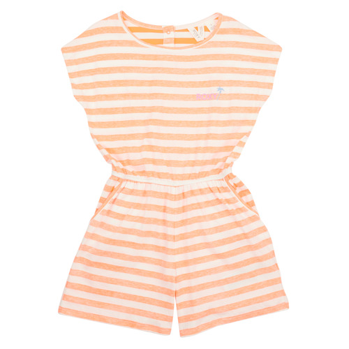 Textiel Meisjes Jumpsuites / Tuinbroeken Roxy TURN UP THE SUN Wit / Orange