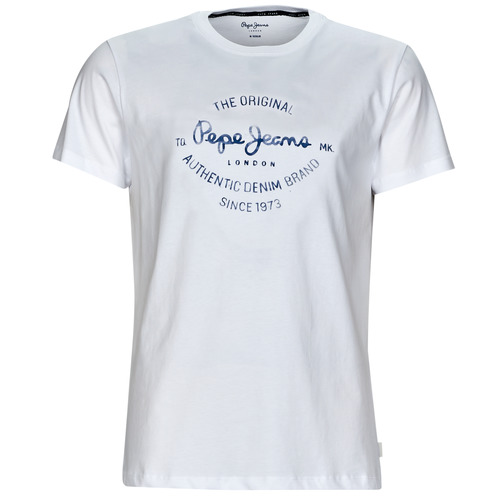 Textiel Heren T-shirts korte mouwen Pepe jeans RIGLEY Wit