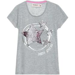 Textiel Meisjes T-shirts korte mouwen Desigual  Grijs