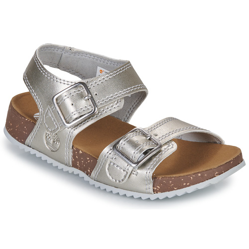 Schoenen Meisjes Sandalen / Open schoenen Timberland CASTLE ISLAND 2 STRAP Zilver