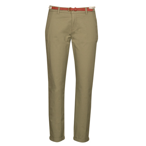 Textiel Dames 5 zakken broeken Only ONLBIANA COTTON BELT CHINO CC PNT Kaki