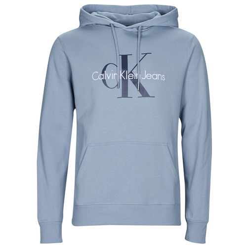 Textiel Heren Sweaters / Sweatshirts Calvin Klein Jeans MONOLOGO REGULAR HOODIE Blauw