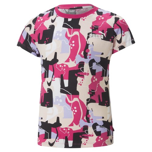 Textiel Meisjes T-shirts korte mouwen Puma ESS STREET ART LOGO Multicolour