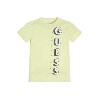 Textiel Jongens T-shirts korte mouwen Guess SS T SHIRT Beige