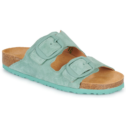 Schoenen Dames Leren slippers Think MOE Groen