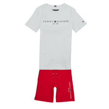 Textiel Jongens Trainingspakken Tommy Hilfiger ESSENTIAL SET Wit / Rood