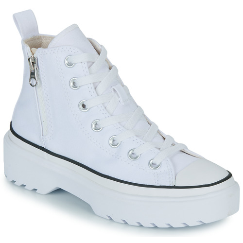 Schoenen Meisjes Hoge sneakers Converse CHUCK TAYLOR ALL STAR LUGGED LIFT PLATFORM CANVAS HI Wit