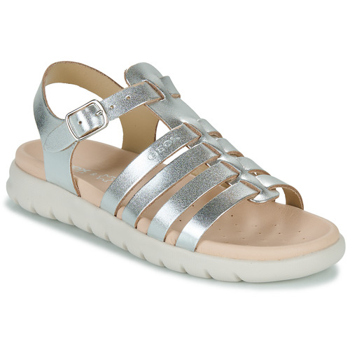 Schoenen Meisjes Sandalen / Open schoenen Geox J SANDAL SOLEIMA GIR Zilver