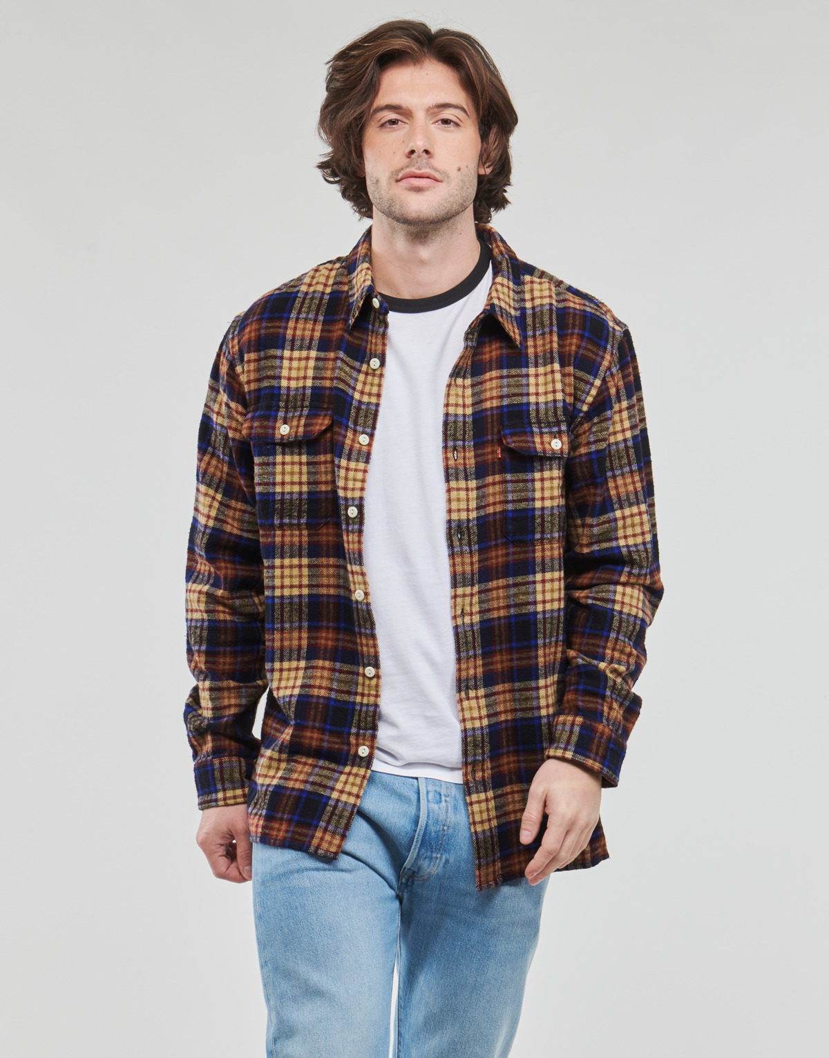 Textiel Heren Overhemden lange mouwen Levi's JACKSON WORKER Multicolour