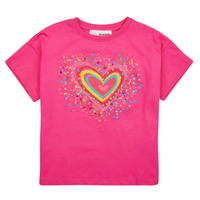 Textiel Meisjes T-shirts korte mouwen Desigual TS_HEART Roze