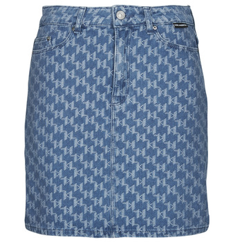 Textiel Dames Rokken Karl Lagerfeld MONOGRAM JCQ DENIM SKIRT Blauw