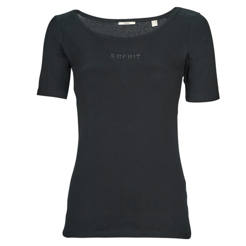 Textiel Dames T-shirts korte mouwen Esprit tshirt sl Zwart