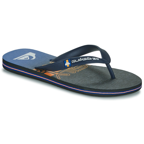 Schoenen Jongens Slippers Quiksilver MOLOKAI ART YOUTH Blauw / Orange