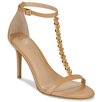 Schoenen Dames Sandalen / Open schoenen Lauren Ralph Lauren KATE-SANDALS-HEEL SANDAL Beige