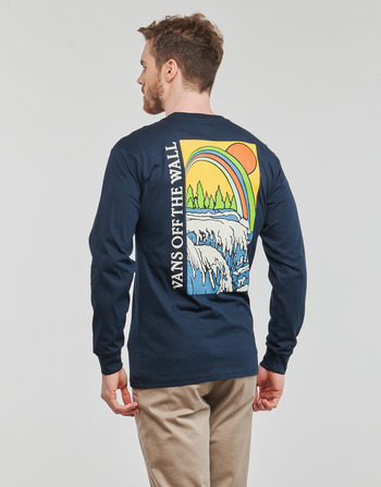 Textiel Heren T-shirts met lange mouwen Vans POSITIVE VIBES SCENIC LS TEE Marine