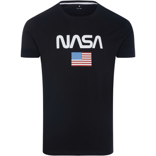 Textiel Heren T-shirts korte mouwen Nasa NASA40T Zwart