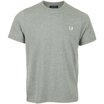 Textiel Heren T-shirts korte mouwen Fred Perry Ringer Grijs