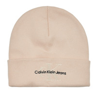 Accessoires Dames Muts Calvin Klein Jeans MONOLOGO EMBRO BEANIE Beige