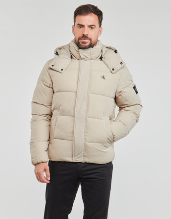 Textiel Heren Dons gevoerde jassen Calvin Klein Jeans ESSENTIALS NON DOWN LOGO JACKET Beige