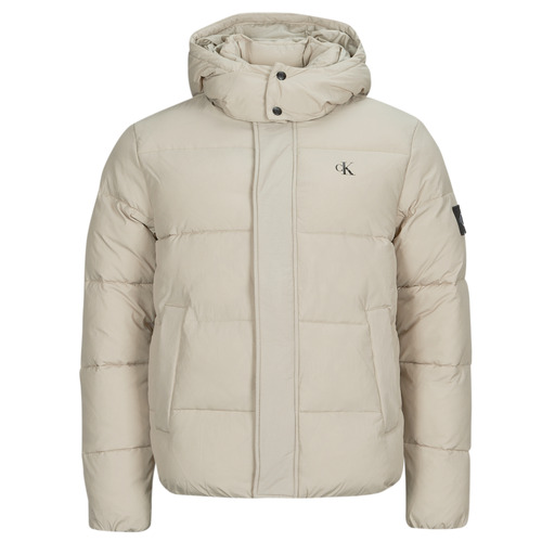 Textiel Heren Dons gevoerde jassen Calvin Klein Jeans ESSENTIALS NON DOWN LOGO JACKET Beige