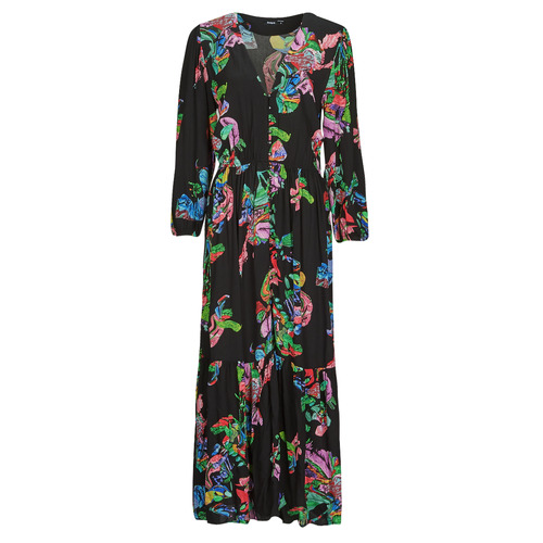 Textiel Dames Lange jurken Desigual POPPY - LACROIX Zwart / Multicolour