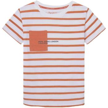 Textiel Jongens T-shirts korte mouwen Pepe jeans  Orange