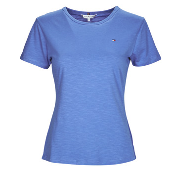 Textiel Dames T-shirts korte mouwen Tommy Hilfiger 1985 SLIM SLUB C-NK SS Blauw