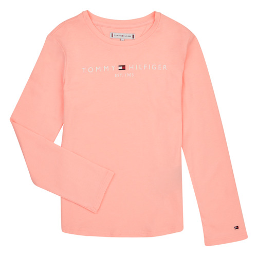 Textiel Meisjes T-shirts met lange mouwen Tommy Hilfiger ESSENTIAL TEE L/S Roze