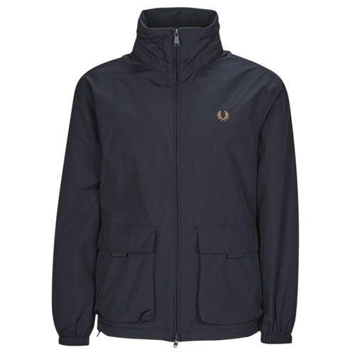 Fred Perry PATCH POCKET ZIP THROUGH JKT Marine