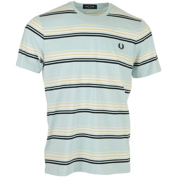 Textiel Heren T-shirts korte mouwen Fred Perry Stripe Blauw