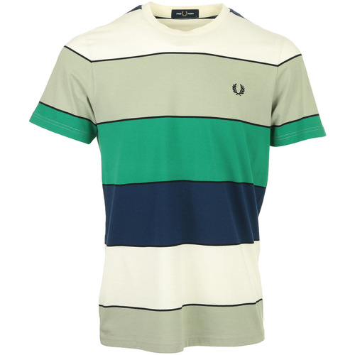 Textiel Heren T-shirts korte mouwen Fred Perry Bold Stripe Blauw