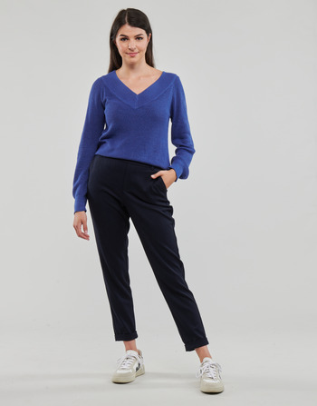 Textiel Dames 5 zakken broeken Vero Moda VMMAYA MW LOOSE SOLID PANT NOOS Marine