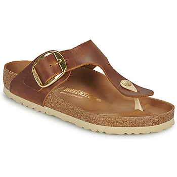 Schoenen Dames Slippers Birkenstock GIZEH BIG BUCKLE Brown