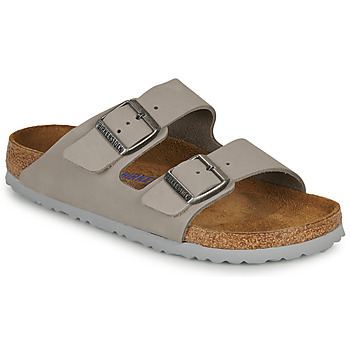 Schoenen Dames Leren slippers Birkenstock ARIZONA SFB Grijs