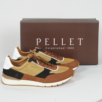 Schoenen Heren Lage sneakers Pellet MILOU Mix /  camel / Beige / Zwart