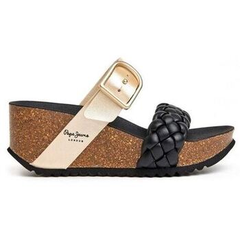 Schoenen Dames Leren slippers Pepe jeans COURTNEY DOUBLE Goud