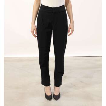 Textiel Dames Broeken / Pantalons Scotch & Soda Tailored Pleated Pants In Stretch Quality Zwart