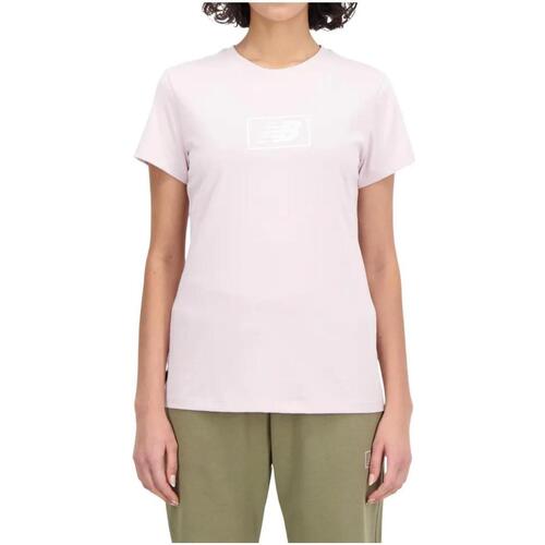 Textiel Dames T-shirts korte mouwen New Balance  Violet