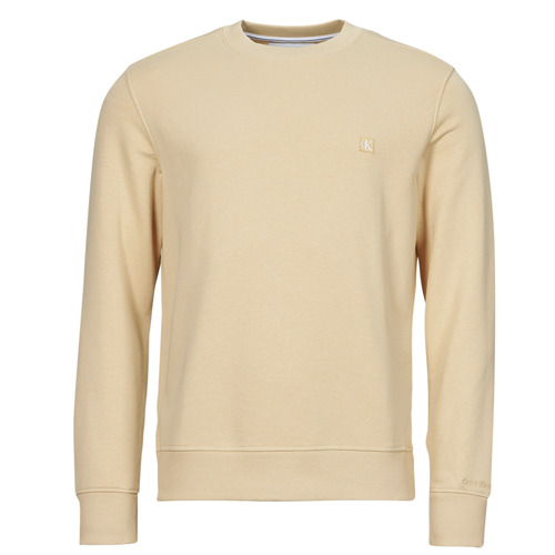 Textiel Heren Sweaters / Sweatshirts Calvin Klein Jeans CK EMBRO BADGE CREW NECK Beige