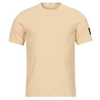 Textiel Heren T-shirts korte mouwen Calvin Klein Jeans BADGE REGULAR TEE Beige