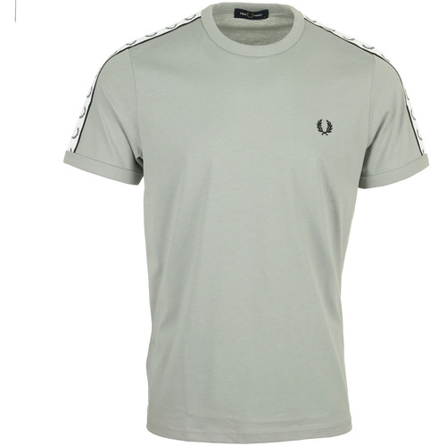 Textiel Heren T-shirts korte mouwen Fred Perry Taped Ringer Grijs