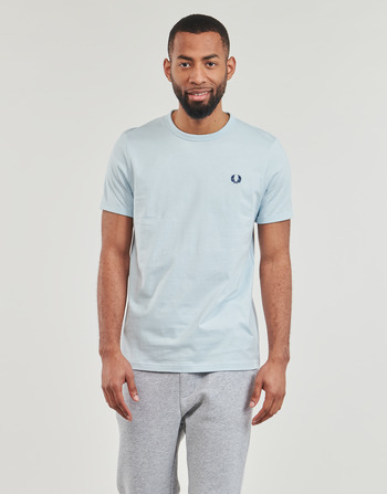 Textiel Heren T-shirts korte mouwen Fred Perry RINGER T-SHIRT Blauw / Clair